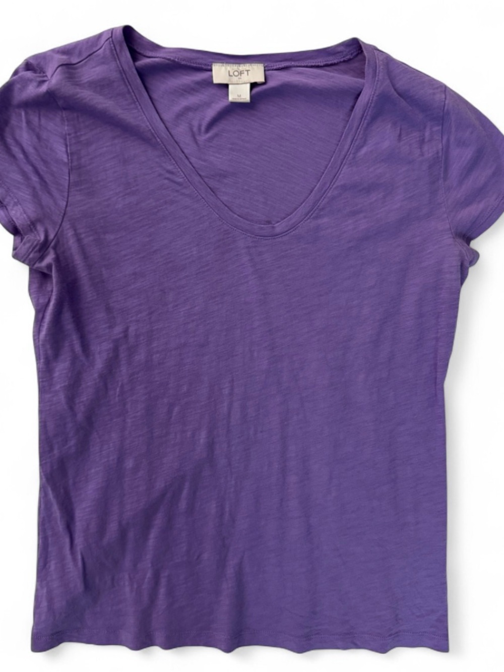 LOFT Purple V-Neck Tee